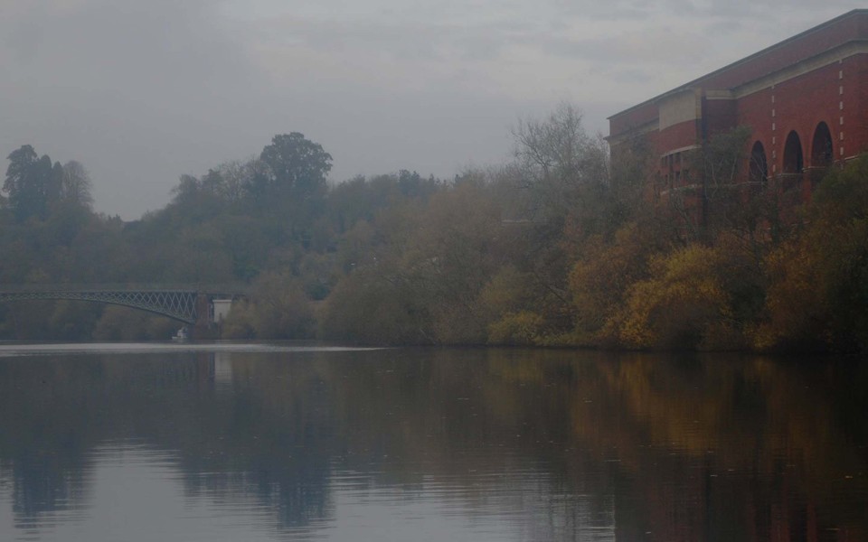 River Severn with factory