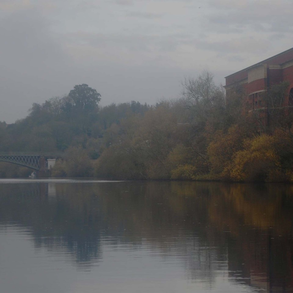 River Severn with factory