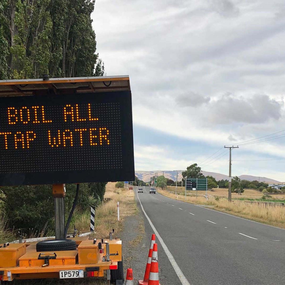 Boil Water Notice Sign