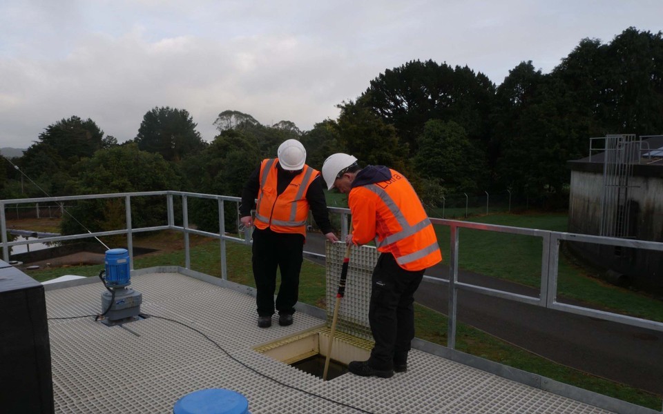 Process Engineers Onsite on an Actiflo Clarifier